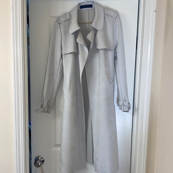 Jackets & Blazers - Light Grey Trench coat